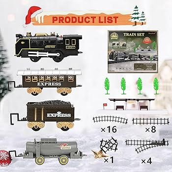 TRAIN EN BOIS クリスマス列車 【大型】 テディベア Amazon.com: Bearbao Christmas Toys Train Sets for Kids Boys